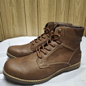 New Saddlebred Jace Men's Brown Comfort Leather Lace-Up Ankle Boots Size 13 M